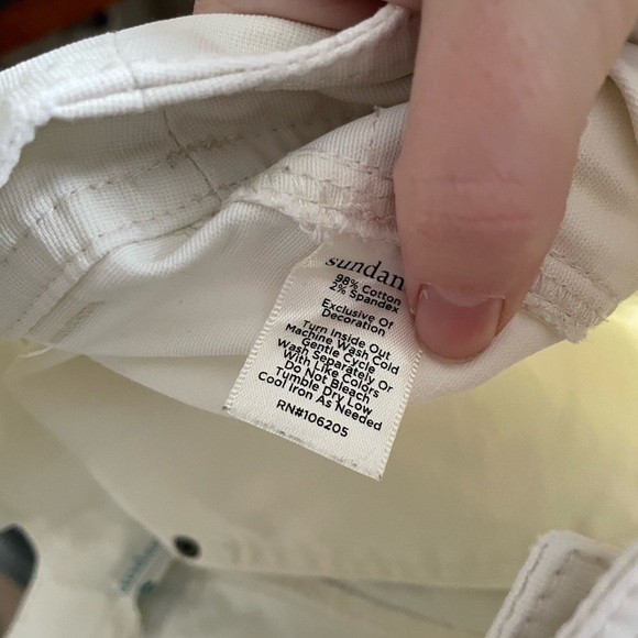 Sundance White Cotton Trouser Pants Size 16 - Picture 7 of 8